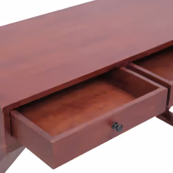 vidaXL Solid Mahogany Wood Computer Desk Brown Wooden Corner Writing Desk