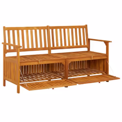 VidaXL 316743 outdoor bench Acacia wood, Fabric, Polyester
