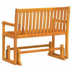 vidaXL Solid Acacia Wood Garden Swing Bench 110 cm Outdoor Patio Glider Bench - Additional view 4