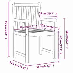VidaXL 316609 outdoor chair Terrace Acacia wood - Additional view 8