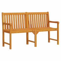 vidaXL Garden Bench Outdoor Dining Bench Wooden Bench Seat Solid Acacia Wood - 150 x 55.5 x 90 cm