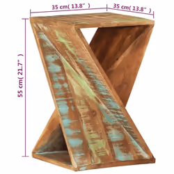 vidaXL Side Table Solid Wood Reclaimed Nightstand Accent Coffee Couch Table - Additional view 8