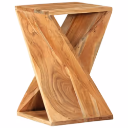 vidaXL Solid Wood Acacia Side Table Nightstand Accent Coffee Couch End Table