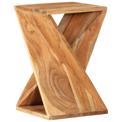 vidaXL Solid Wood Acacia Side Table Nightstand Accent Coffee Couch End Table
