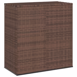 vidaXL Garden Cushion Box PE Rattan Patio Storage Box Multi Colours/Sizes - brown, 100 x 49 x 103.5 cm
