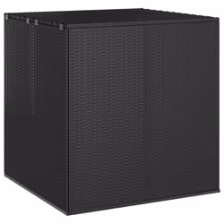 vidaXL Garden Cushion Box PE Rattan Patio Storage Box Multi Colours/Sizes - black, 100 x 97.5 x 104 cm