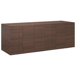 vidaXL Garden Cushion Box PE Rattan Patio Storage Box Multi Colours/Sizes - brown, 291 x 100.5 x 104 cm