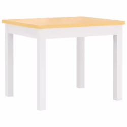 vidaXL Children Table and Chair Set 3 Piece White&Beige MDF Toddler Furniture - Additional view 5