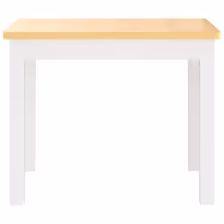 vidaXL Children Table and Chair Set 3 Piece White&Beige MDF Toddler Furniture - Additional view 6