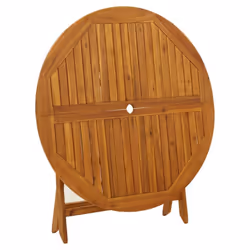 vidaXL Solid Acacia Wood Folding Garden Table 110 cm Patio Bistro Dining Table - Additional view 5