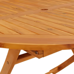 vidaXL Solid Acacia Wood Folding Garden Table 110 cm Patio Bistro Dining Table - Additional view 6