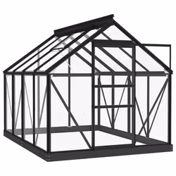 vidaXL Glass Greenhouse Garden Greenhouse Patio Plant Nursery House Aluminium - 155 x 200.5 x 191 cm