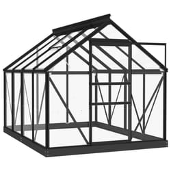 vidaXL Glass Greenhouse Garden Greenhouse Patio Plant Nursery House Aluminium - 155 x 200.5 x 191 cm