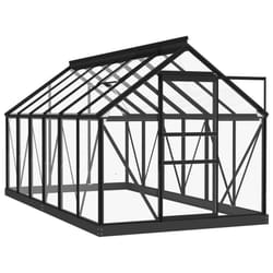 vidaXL Glass Greenhouse Garden Greenhouse Patio Plant Nursery House Aluminium - 155 x 298 x 191 cm