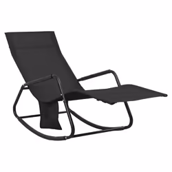 VidaXL 317591, Lounge, Padded seat, Steel, Textile, Black, 1450 mm, 570 mm