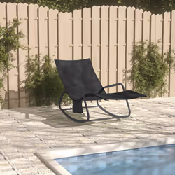 VidaXL 317591 outdoor chair Lounge Padded seat Steel, Textile Black
