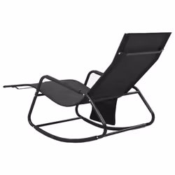 VidaXL 317591 outdoor chair Lounge Padded seat Steel, Textile Black - Additional view 5