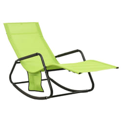 vidaXL Sun Lounger Outdoor Sunbed Patio Lounge Bed Day Bed Steel and Textilene - green