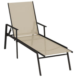 VidaXL 317597 outdoor chair Lounge Padded seat Steel, Textile Cream