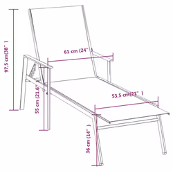 VidaXL 317597 outdoor chair Lounge Padded seat Steel, Textile Cream - Additional view 8