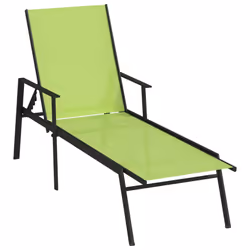 VidaXL 317598, Lounge, Padded seat, Steel, Textile, Green, 610 mm, 1910 mm