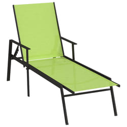 VidaXL 317598 outdoor chair Lounge Padded seat Steel, Textile Green