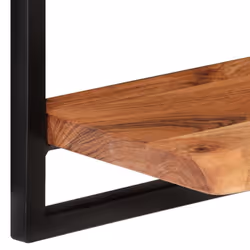 vidaXL Wall Shelf Set Picture Ledges Display Unit Solid Acacia Wood and Steel - 40 Â¡Ã 24 Â¡Ã 35 cm - Additional view 4