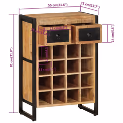VidaXL 338464 wine rack Wood - Additional view 8