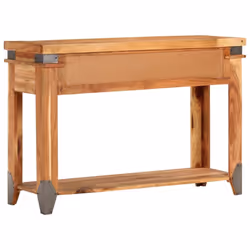 vidaXL Solid Wood Acacia Console Table Wooden Side Sofa Hallway Entryway Table