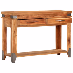 vidaXL Solid Wood Acacia Console Table Wooden Side Sofa Hallway Entryway Table - Additional view 6