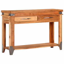 vidaXL Solid Wood Acacia Console Table Wooden Side Sofa Hallway Entryway Table - Additional view 8
