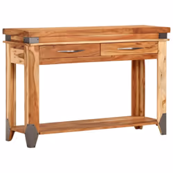 vidaXL Solid Wood Acacia Console Table Wooden Side Sofa Hallway Entryway Table - Additional view 9