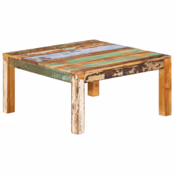 vidaXL Coffee Table Solid Reclaimed Wood Home Rustic Side Couch Sofa Table - Additional view 7