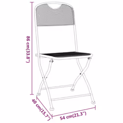 VidaXL 317338 outdoor chair Terrace Metal Anthracite - Additional view 7