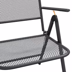 vidaXL 2/4x Folding Garden Chairs Expanded Metal Mesh Anthracite Patio Seat - 4 - Additional view 7