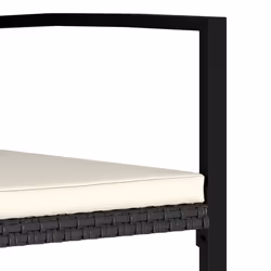 VidaXL 317170 outdoor chair Terrace Padded seat Polyrattan, Steel Black, Cream - Additional view 4