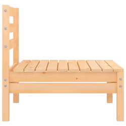 vidaXL Solid Pinewood Garden 2-Seater Sofa Outdoor Seating Sectional Sofa - Additional view 4