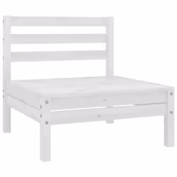 vidaXL Solid Pinewood Garden Lounge Set 5 Piece White Outdoor Seating Sofa - Additional view 5