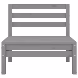 vidaXL Solid Pinewood Garden Lounge Set 5 Piece Grey Outdoor Seating Sofa