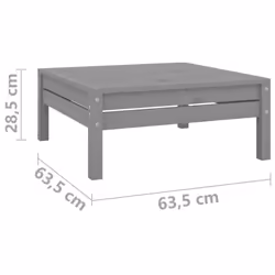 vidaXL Garden Lounge Set Wooden Outdoor Lounge Set 5 Piece Solid Pinewood Grey - Additional view 7