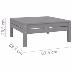vidaXL Garden Lounge Set Wooden Outdoor Lounge Set 6 Piece Solid Pinewood Grey - Additional view 7