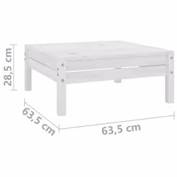 vidaXL Garden Lounge Set Outdoor Lounge Set 10 Piece Solid Wood Pine White - Additional view 7