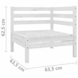 vidaXL Garden Lounge Set Outdoor Lounge Set 7 Piece Solid Wood Pine White - Additional view 5