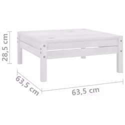vidaXL Garden Lounge Set Outdoor Lounge Set 10 Piece Solid Wood Pine White - Additional view 7