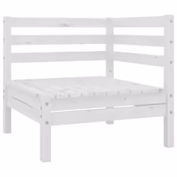 vidaXL Garden Lounge Set Outdoor Lounge Set 7 Piece White Solid Wood Pine - Additional view 4