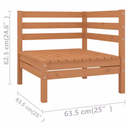 vidaXL Garden Lounge Set Patio Lounge Set 10 Piece Honey Brown Solid Wood Pine