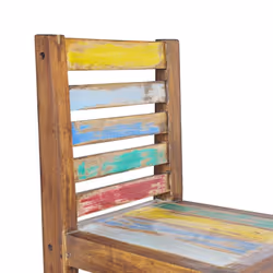 vidaXL 6x Dining Chairs Solid Reclaimed Wood Kitchen Wooden Chair Seating - Additional view 5