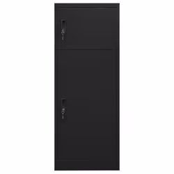 vidaXL Saddle Cabinet Steel Locker Harness Cabinet Multi Colours 105/140 cm - black - Additional view 3