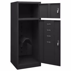 vidaXL Saddle Cabinet Steel Locker Harness Cabinet Multi Colours 105/140 cm - anthracite - Additional view 5