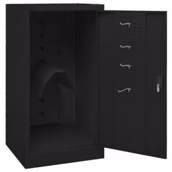 vidaXL Saddle Cabinet Black Steel Indoor Storage Tack Locker Harness Cabinet - Additional view 6